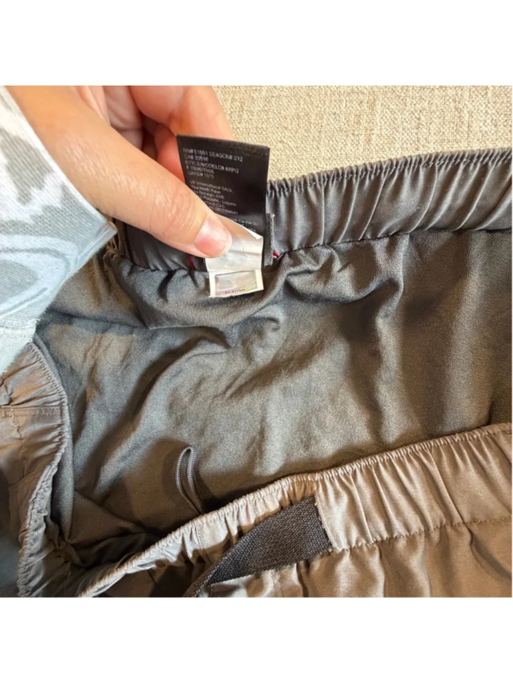 North Face Shorts Mens Gray Ripstop belted Outdoor Hiking Utility Shorts XL